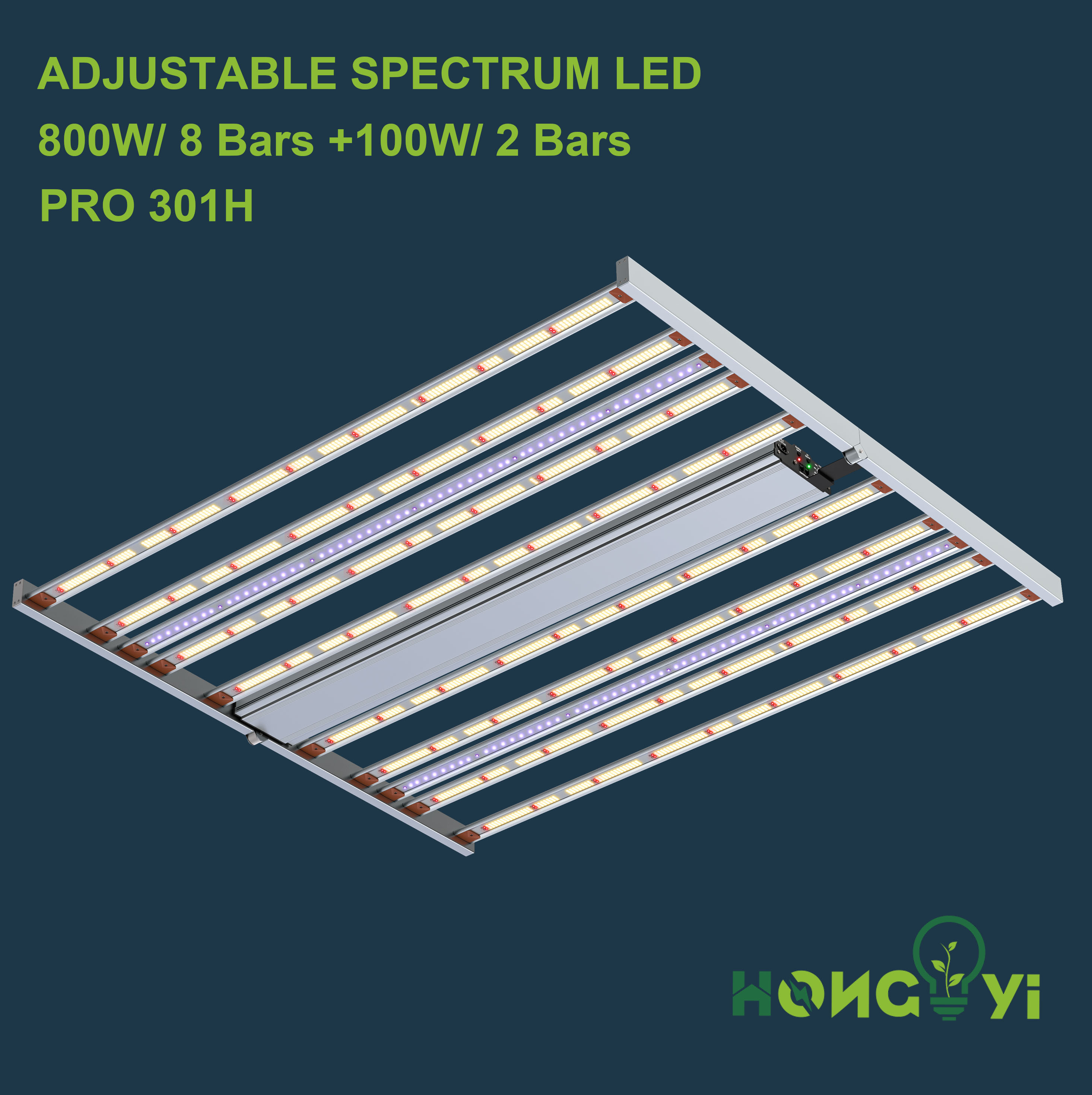 Spectrum adjustable LED 8+2 bars 900W PRO 301H